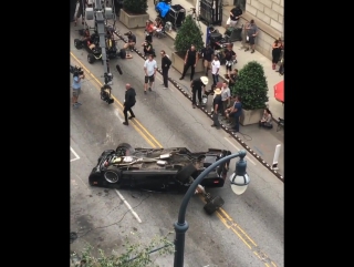 Любительский ролик со съемок "форсажа 8" в атланте, 12 июля 2016 г