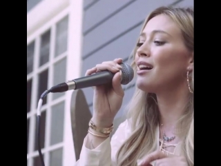 #hilaryduff performing #tattoo (acoustic) live from her house backyard [part 2] || "it's a really heartfelt, honest song about g