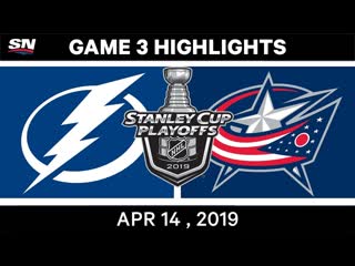 Nhl highlights lightning vs blue jackets, game 3 – april 14, 2019