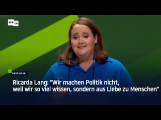 Ricarda lang "wir machen politik nicht, weil wir so viel wissen, "