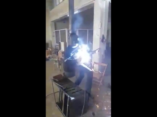 This welder loves metal