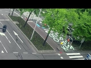 Streetart, crosswalk and walkway in rotterdam