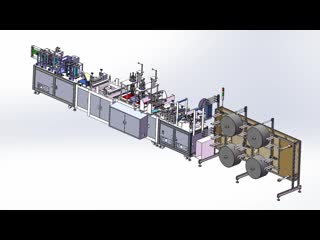 3d model of n95 automatic mask making machine