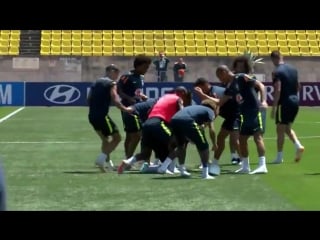 Neymar brazil prank coutinho on his birthday! credit ruptly