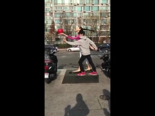 161203 @ lyricalx1 snapchat update with amber f(x) "