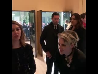Kristen stewart and sofia coppola at the chanel metiersdart show in paris december 4