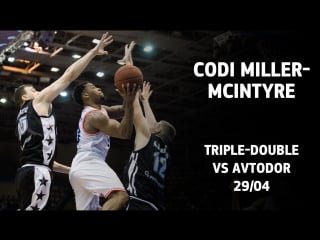 Codi miller mcintyre triple double vs avtodor 16 pts, 16 ast 10 reb!