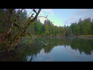 4k lake footage relaxation silver lake at mount baker area, usa 3 hrs