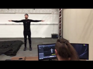 Will eades having a great time testing the mocap suite at futureworks!