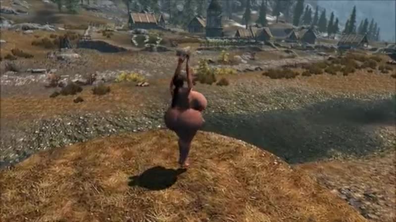 Невероятно огромная грудь и задница компаньона лидии в скайриме