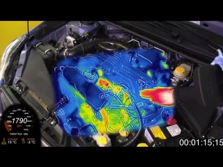 Watching a frozen engine warm up with a thermal camera