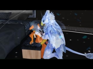 Jacques the griffin and cinnamon the squirrel