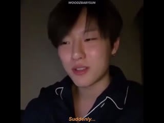 A compilation of seungyoun trying to be as quiet as he can to not wake his mom up