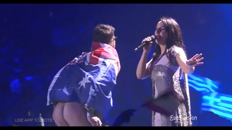 Украинец показал жопу на евровидение 2017