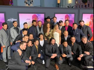 Had an amazing time with the fam last night celebrating the release of johnwick3! this is a big one for the team and 87ele