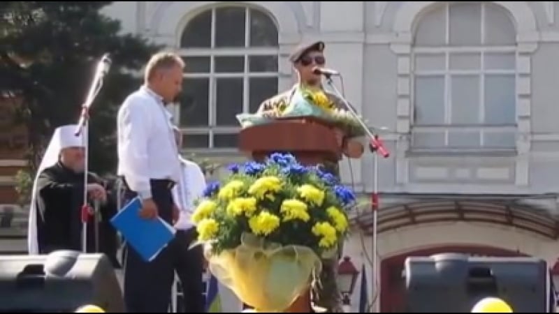 Скандальна промова кіборга на святкуванні дня незалежності !!!