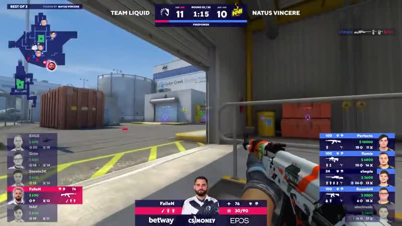 Insane flickshot by s1mple