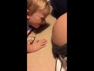 "there's a baby in there? woah! there's a baby in there!"