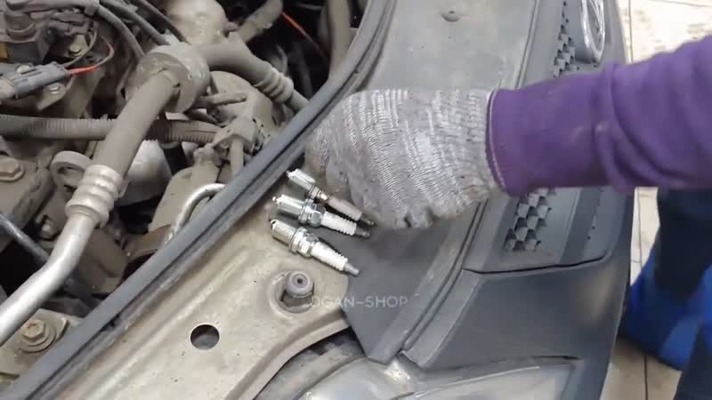Замена свечей лада ларгус, renault logan, sandero, dokker 8v k7m на примере lada largus