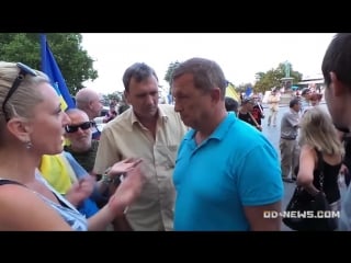 Одесса, как люди реагируют на георгиевскую ленточку