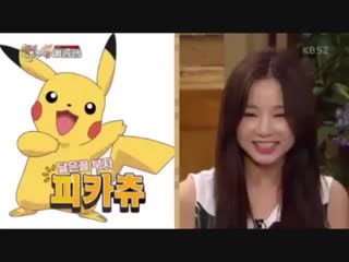 Female idols imitating pikachu (snsd apink twice red velvet exid lovel mp4