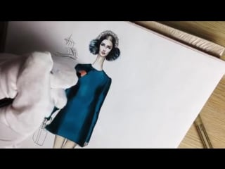 Dolcegabbana dress f15 rtw fashion drawing