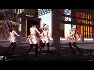 【mmd艦これ】神風型でライアーダンス 新妻コスプレver 歌詞つき