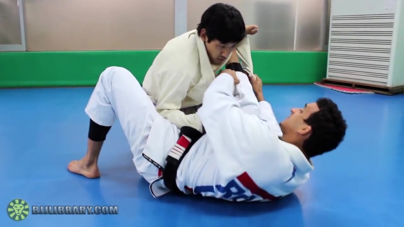 Spider guard scissor sweep to triangle with romulo barral (bjjlibrary com)