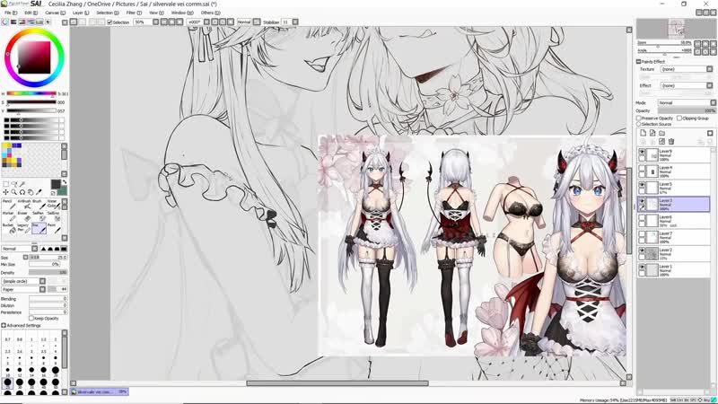 Speedpainting silvervale veibae thececile