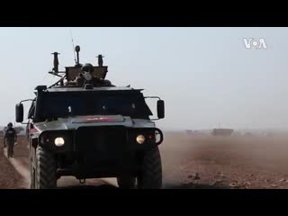 Anger of kobane people against the joint russian and turkish patrol in their region which started today