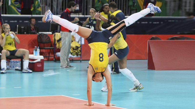 Top 10 best volleyball spikes by jaqueline carvalho beautiful brazilian volleyball players