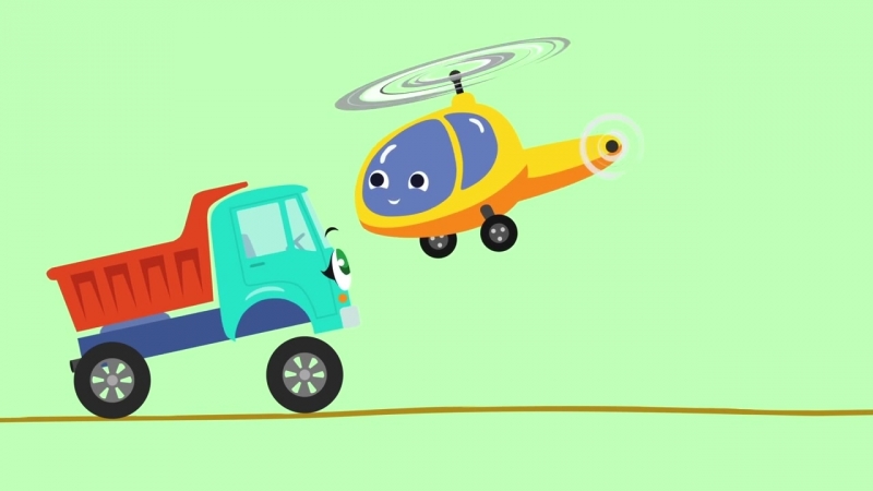 Бибика самолет, вертолет, дирижабль, ракета развивающие мультики для самых маленьких 0