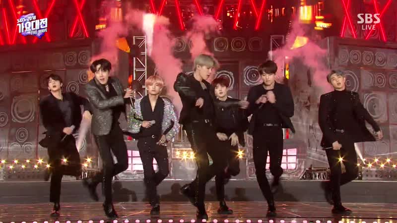 Bts no more dream + boy in luv + молодые + fire + dna + idol @ 2018 sbs gayo daejun 181225