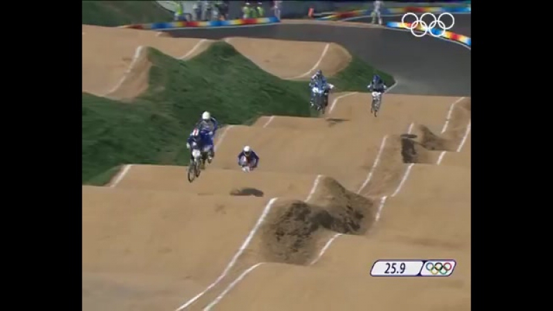 Anne caroline chausson win womens bmx gold beijing 2008 olympics