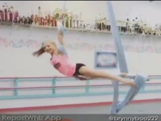 Maddie ziegler teaching brynn rumfallo how to use the silks