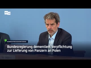 Bundesregierung dementiert verpflichtung zur lieferung von panzern an polen