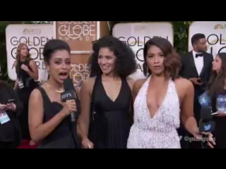 @hereisgina talks about how excited she is to be nominated at the #goldenglobes tonight