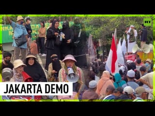 Protesters rally against sharp fuel price hike in indonesia