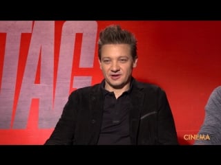 Jon hamm, jeremy renner, ed helms interview for tag