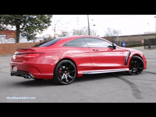 Whipaddict mercedes benz s coupe on forgiato 22s, wald kit, red wrap, by s