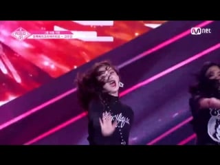 Produce 48 11 eye contact | ко юджин (blockberry) blackpink boombayah team 1 group battle