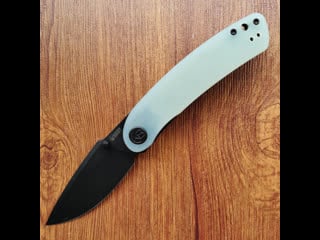 Sharpness test kubey ku344j folding knife jade g10 handle aus 10 steel