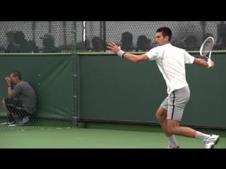 Novak djokovic forehand in super slow motion bnp paribas open 2013