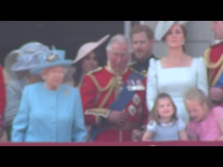 Princess charlotte takes a tumble on buckingham palace