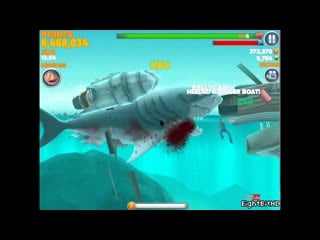Hungry shark evolution megalodon jetpack gameplay hd 1080p