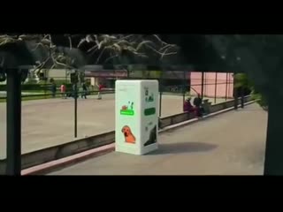 Recycling machine in turkey that dispenses food for stray dogs when you recycle plastic bottles