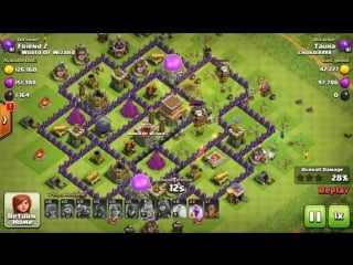 Clash of clans new town hall 8 (th8) trophy base with replays best th8 trophy base 2017(360p)