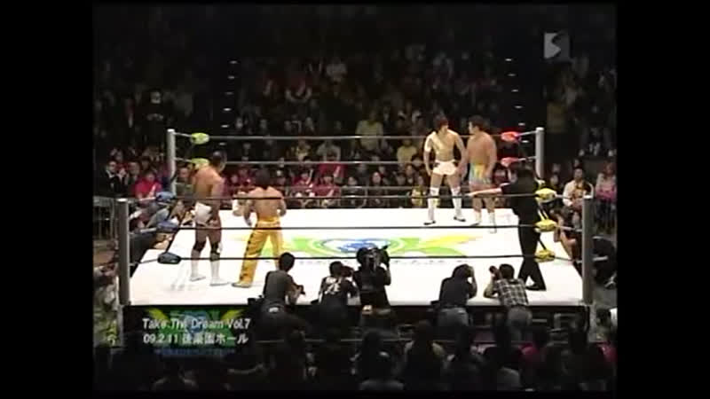 Kensuke sasaki &amp; kota ibushi vs jun akiyama &amp; taiji ishimori kensuke office take the dream