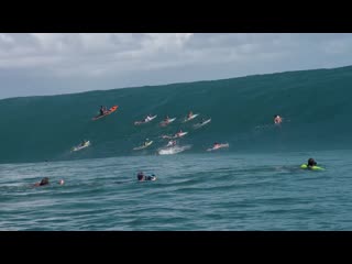 Nathan florences impossible paddle in wave at teahupoo