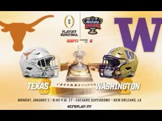 Ncaaf 2023 2024 cfp semifinal sugar bowl texas longhorns washington huskies (01 01 2024)